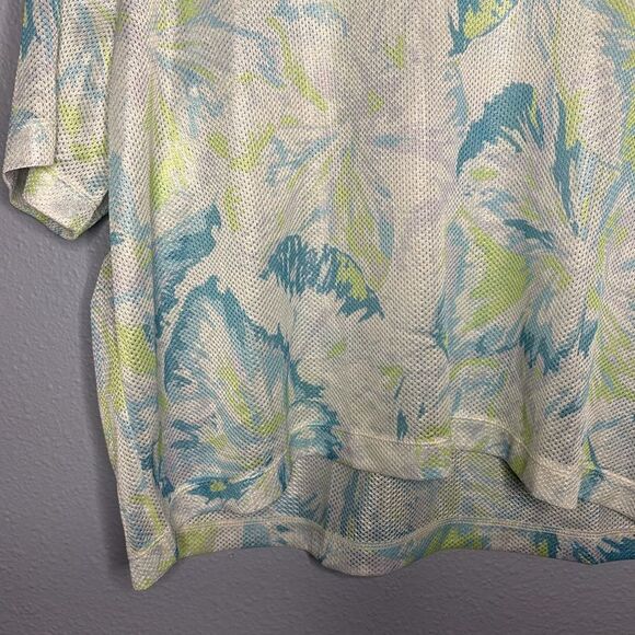 NWT New Under Armour Mesh Graphic Tie Dye Print Cropped Tee Shirt Size Large - Picture 5 of 8